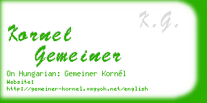 kornel gemeiner business card